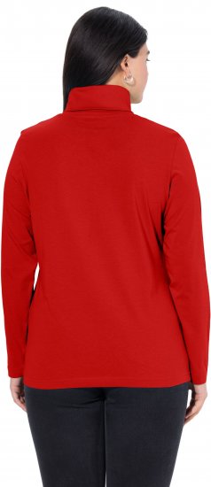 Ulla Popken Basic Long Sleeve Slim Fit Turtleneck Dark Berry - Sweatshirts & hoodies - 