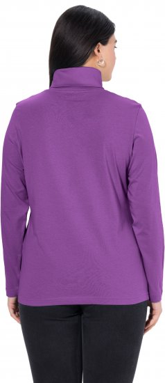 Ulla Popken Basic Long Sleeve Slim Fit Turtleneck Purple - Sweatshirts & hoodies - 