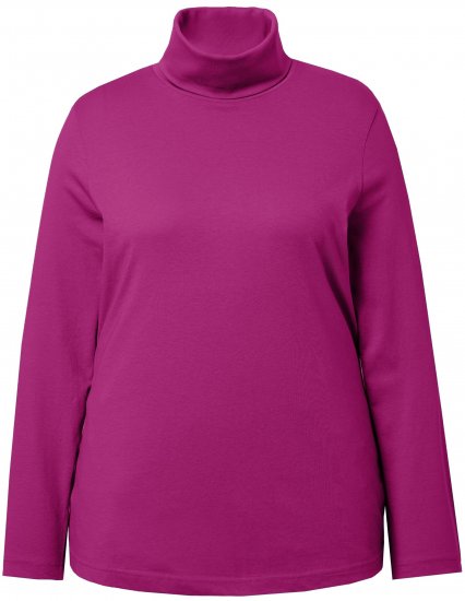 Ulla Popken Basic Long Sleeve Slim Fit Turtleneck Berry - Sweatshirts & hoodies - 