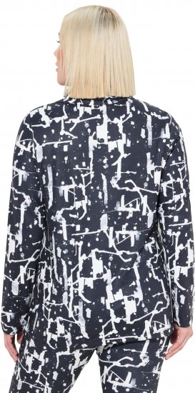 Ulla Popken Quick Drying Abstract Print Tee Black - T-shirts estampadas para mulher - 