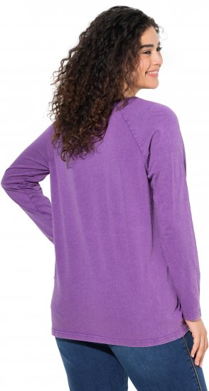 Ulla Popken Dream Rhinestone Lettering Long Sleeve Tee Light Plum - T-shirts estampadas para mulher - 