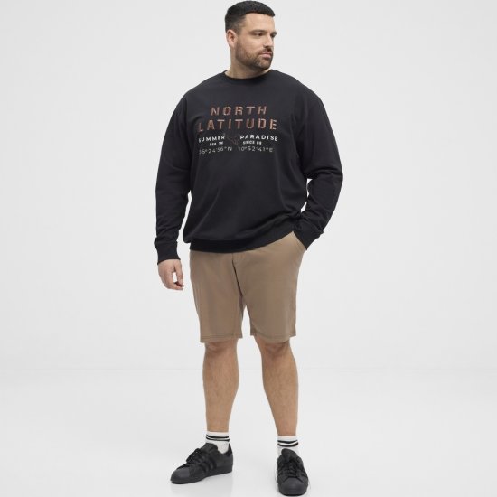 North Latitude Sweatshirt Black TALL - ROUPAS DE HOMEM MT-6XLT - Tamanhos-Tall Homem