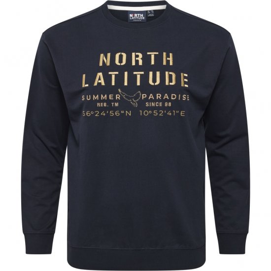 North Latitude Sweatshirt Navy - Sweatshirts & hoodies - Sweatshirt & Camisolas com Capuz tamanhos grandes