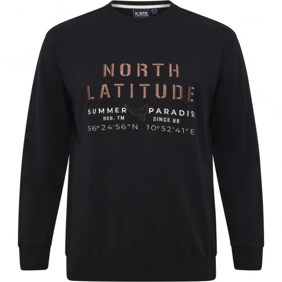 North Latitude Sweatshirt Black TALL - ROUPAS DE HOMEM MT-6XLT - Tamanhos-Tall Homem