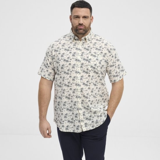 North Latitude Shirt Short Sleeve Off White - Camisas - Camisas Homem Tamanhos Grandes