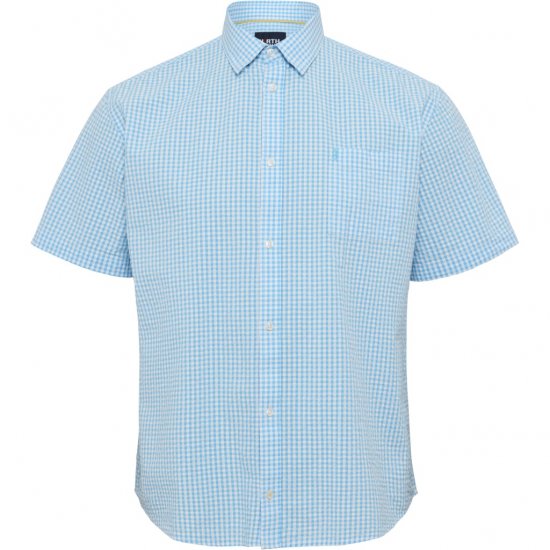 North Latitude Shirt Short Sleeve Turquoise - Camisas - Camisas Homem Tamanhos Grandes