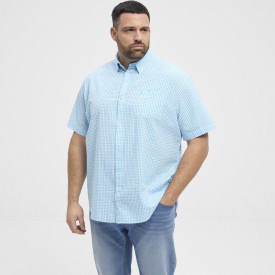 North Latitude Shirt Short Sleeve Turquoise - Camisas - Camisas Homem Tamanhos Grandes