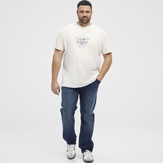 North Latitude T-Shirt Printed Short Sleeve White - T-shirts - T-shirts Homem Tamanhos Grandes