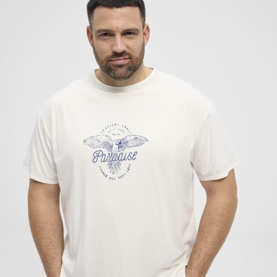 North Latitude T-Shirt Printed Short Sleeve White - T-shirts - T-shirts Homem Tamanhos Grandes