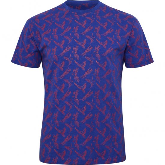 North Latitude T-Shirt Printed Allover Blue - T-shirts - T-shirts Homem Tamanhos Grandes