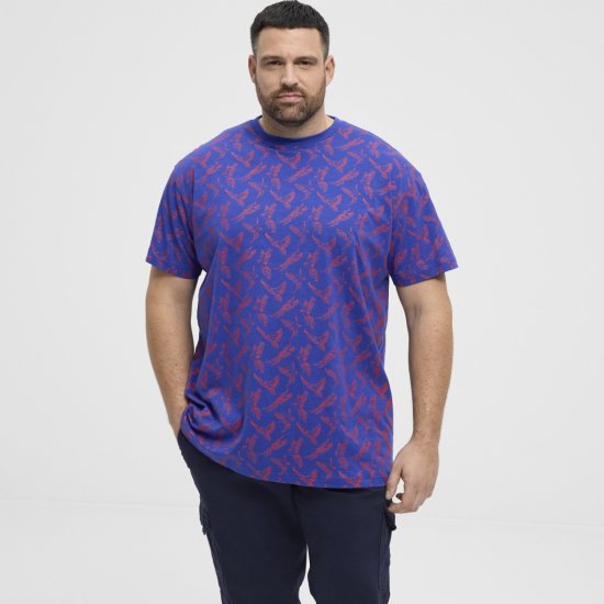 North Latitude T-Shirt Printed Allover Blue - T-shirts - T-shirts Homem Tamanhos Grandes
