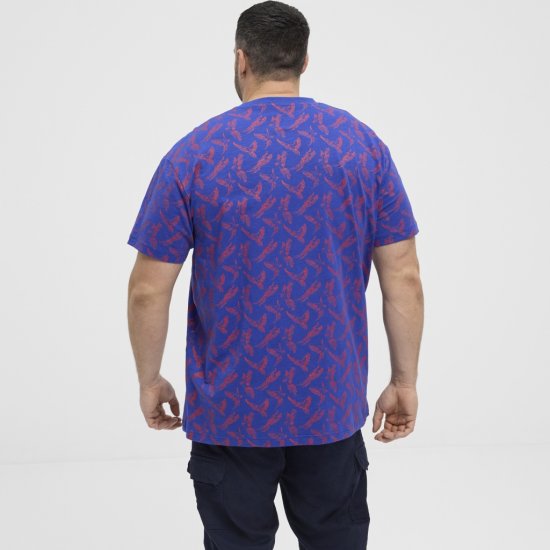 North Latitude T-Shirt Printed Allover Blue - T-shirts - T-shirts Homem Tamanhos Grandes