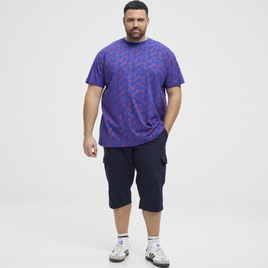 North Latitude T-Shirt Printed Allover Blue - T-shirts - T-shirts Homem Tamanhos Grandes