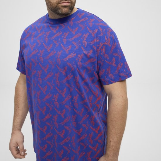 North Latitude T-Shirt Printed Allover Blue - T-shirts - T-shirts Homem Tamanhos Grandes