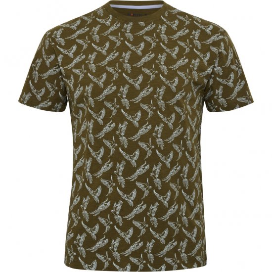 North Latitude T-shirt Allover Printed Green - T-shirts - T-shirts Homem Tamanhos Grandes