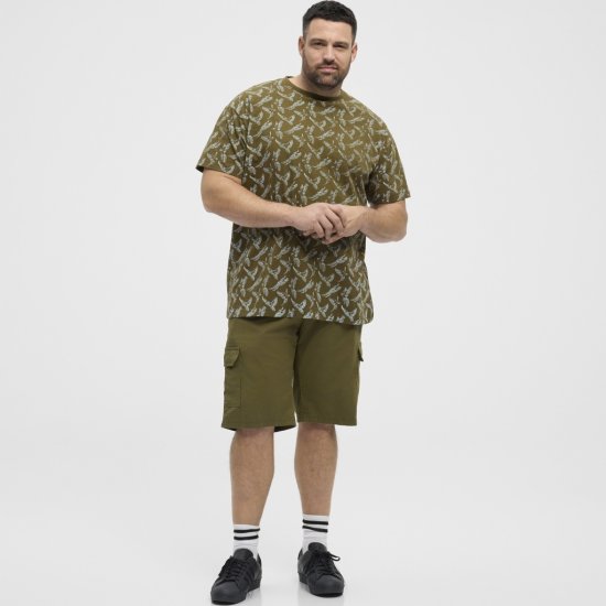 North Latitude T-shirt Allover Printed Green - T-shirts - T-shirts Homem Tamanhos Grandes
