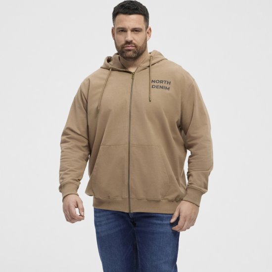North Latitude Hoodie with Zipper Dark Sand TALL - TALL camisolas - 