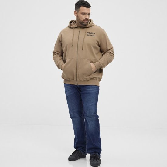 North Latitude Hoodie with Zipper Dark Sand TALL - TALL camisolas - 