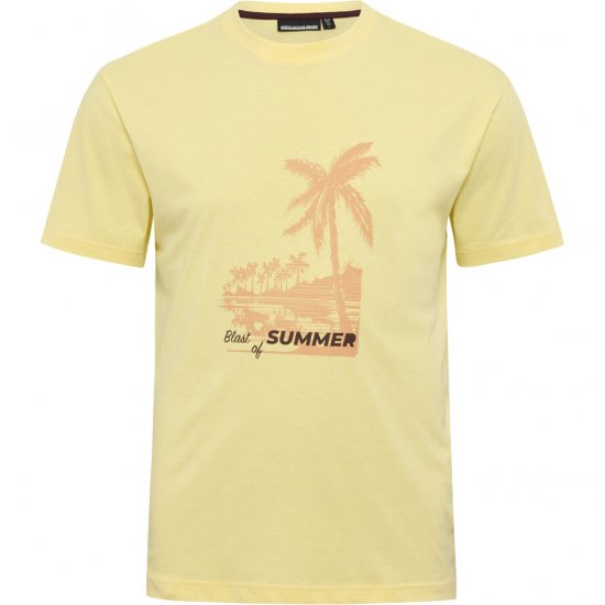 North Latitude T-Shirt Printed Yellow - T-shirts - T-shirts Homem Tamanhos Grandes
