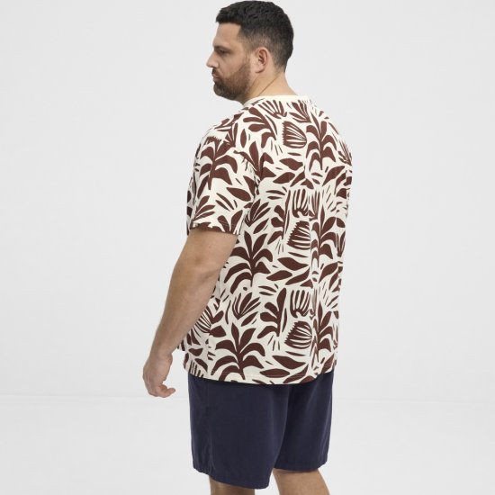 North Latitude T-Shirt Printed Allover Bordeaux - T-shirts - T-shirts Homem Tamanhos Grandes