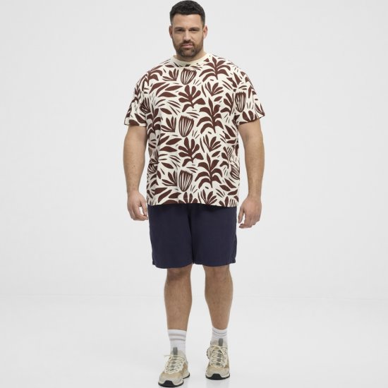 North Latitude T-Shirt Printed Allover Bordeaux - T-shirts - T-shirts Homem Tamanhos Grandes
