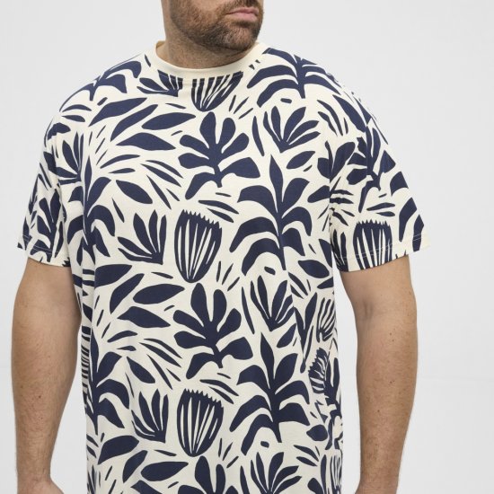 North Latitude T-shirt Allover Printed Navy - T-shirts - T-shirts Homem Tamanhos Grandes
