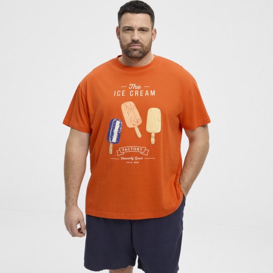 North Latitude T-Shirt Ice Cream Orange - T-shirts - T-shirts Homem Tamanhos Grandes