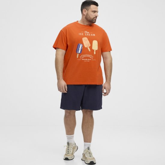 North Latitude T-Shirt Ice Cream Orange - T-shirts - T-shirts Homem Tamanhos Grandes