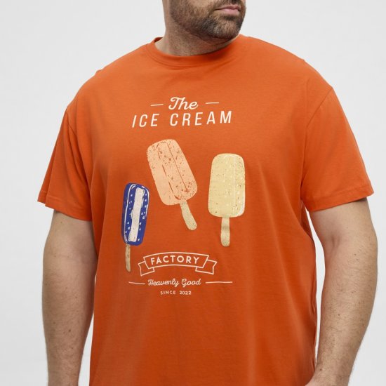 North Latitude T-Shirt Ice Cream Orange - T-shirts - T-shirts Homem Tamanhos Grandes