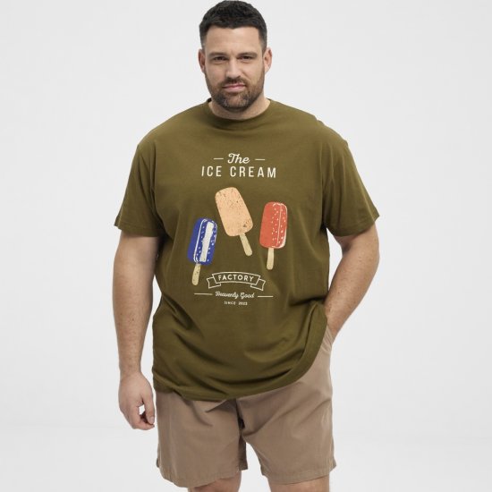 North Latitude T-Shirt Ice Cream Green - T-shirts - T-shirts Homem Tamanhos Grandes