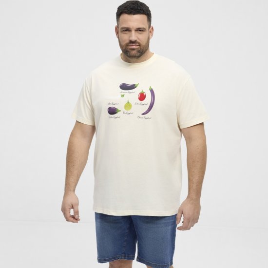 North Latitude T-Shirt Eggplant Off-White - T-shirts - T-shirts Homem Tamanhos Grandes