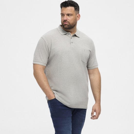 North Latitude Polo Short Sleeve Grey - Pólos - Pólos Tamanhos Grandes Homem