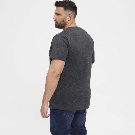 North Latitude T-Shirt 2-Pack Dark Grey Melange - T-shirts - T-shirts Homem Tamanhos Grandes
