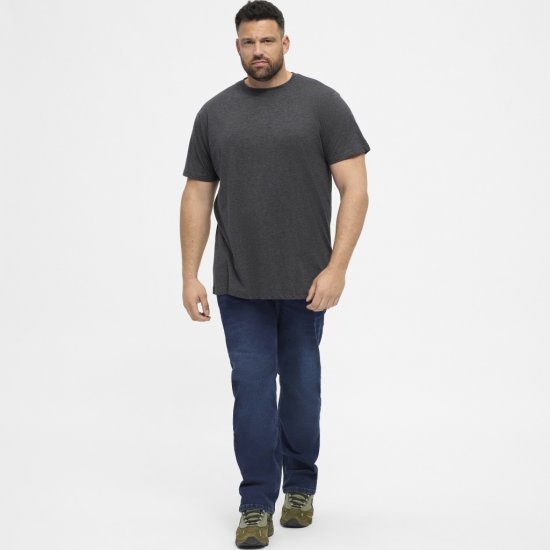 North Latitude T-Shirt 2-Pack Dark Grey Melange - T-shirts - T-shirts Homem Tamanhos Grandes