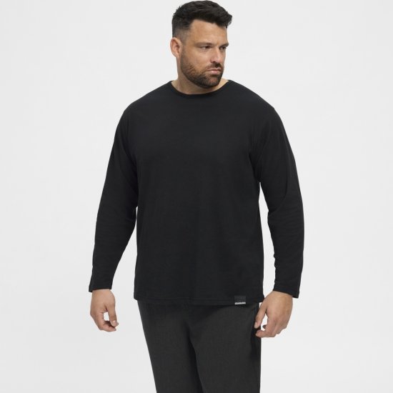 North Latitude T-Shirt Long Sleeve Black - T-shirts - T-shirts Homem Tamanhos Grandes