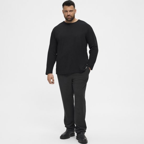 North Latitude T-Shirt Long Sleeve Black - T-shirts - T-shirts Homem Tamanhos Grandes