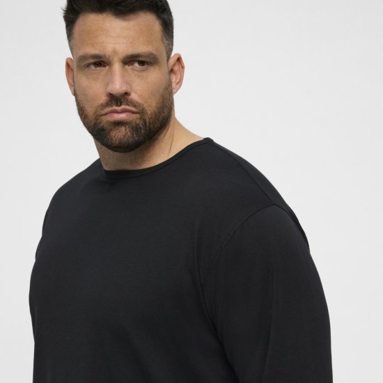 North Latitude T-Shirt Long Sleeve Black - T-shirts - T-shirts Homem Tamanhos Grandes