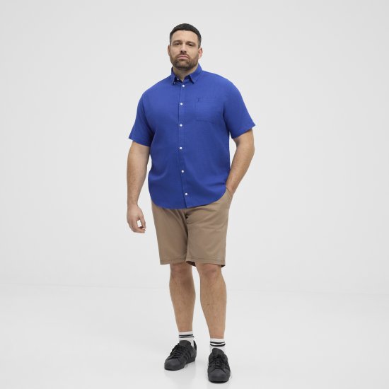 North Latitude Shirt Short Sleeve TALL Blue - ROUPAS DE HOMEM MT-6XLT - Tamanhos-Tall Homem