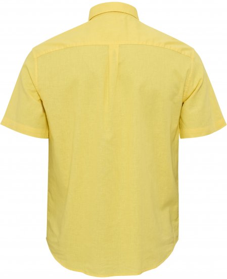 North Latitude Shirt Linen Cotton Short Sleeve TALL Yellow - ROUPAS DE HOMEM MT-6XLT - Tamanhos-Tall Homem