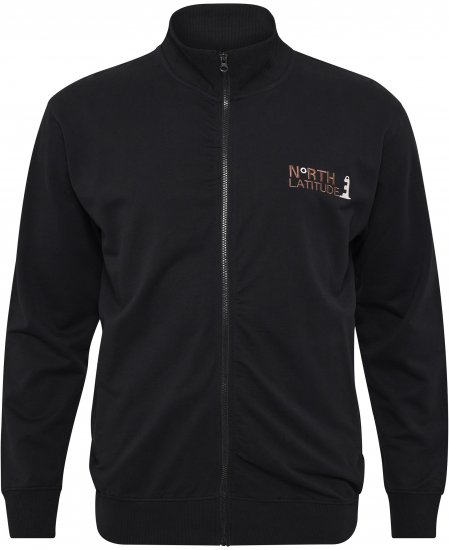 North Latitude Sweatshirt Cardigan Black - Sweatshirts & hoodies - Sweatshirt & Camisolas com Capuz tamanhos grandes