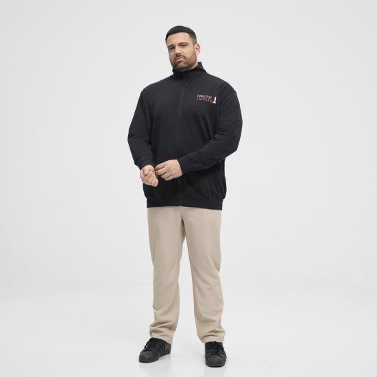 North Latitude Sweatshirt Cardigan Black - Sweatshirts & hoodies - Sweatshirt & Camisolas com Capuz tamanhos grandes