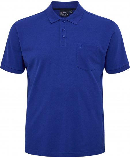 North Latitude Polo Pique Short Sleeve Cobalt Blue - Pólos - Pólos Tamanhos Grandes Homem