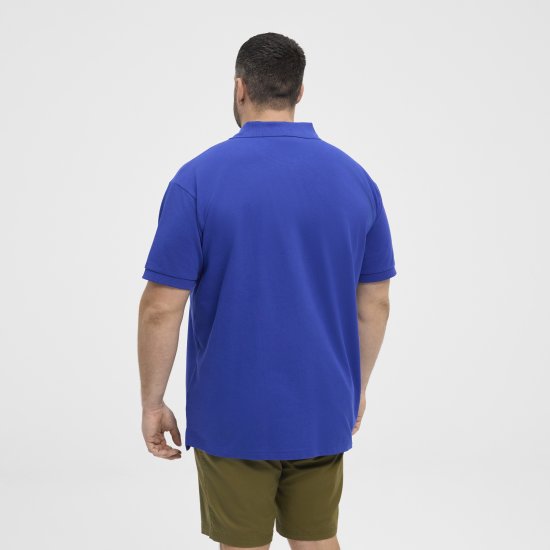 North Latitude Polo Pique Short Sleeve Cobalt Blue - Pólos - Pólos Tamanhos Grandes Homem