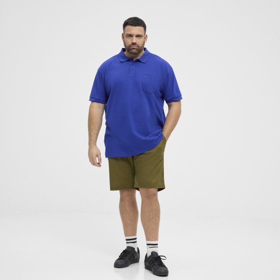 North Latitude Polo Pique Short Sleeve Cobalt Blue - Pólos - Pólos Tamanhos Grandes Homem