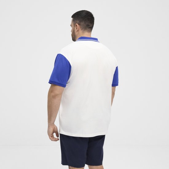 North Latitude Polo Short Sleeve Blue And White - Pólos - Pólos Tamanhos Grandes Homem