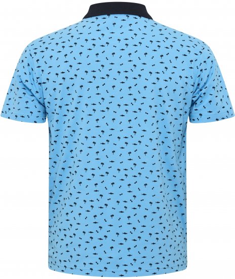 North Latitude Polo Pique Printed Turquoise TALL - ROUPAS DE HOMEM MT-6XLT - Tamanhos-Tall Homem