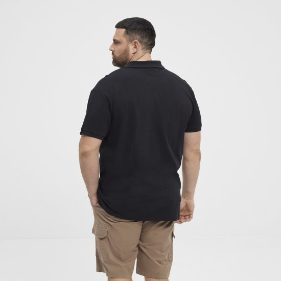 North Latitude Polo Pique Short Sleeve Black - Pólos - Pólos Tamanhos Grandes Homem