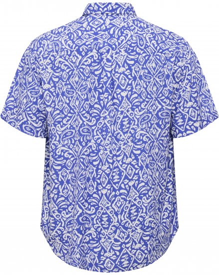 North Latitude Shirt Denim Printed Allover Blue - Camisas - Camisas Homem Tamanhos Grandes