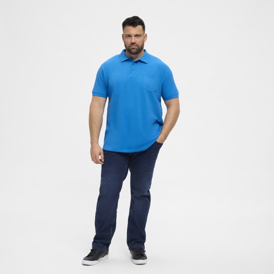 North Latitude Polo Short Sleeve Blue - Pólos - Pólos Tamanhos Grandes Homem