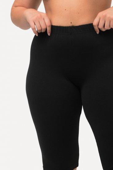 Ulla Popken Stretch Knit Bike Shorts Black - Ulla Popken - Roupa Plus-Size Ulla Popken